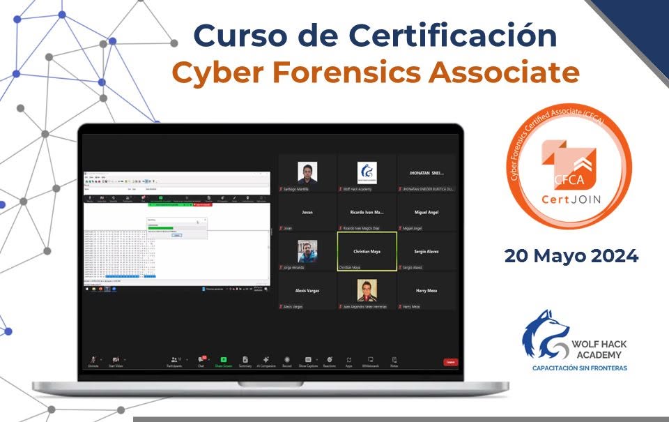 Evidencia visual de Cyber Forensics Associate